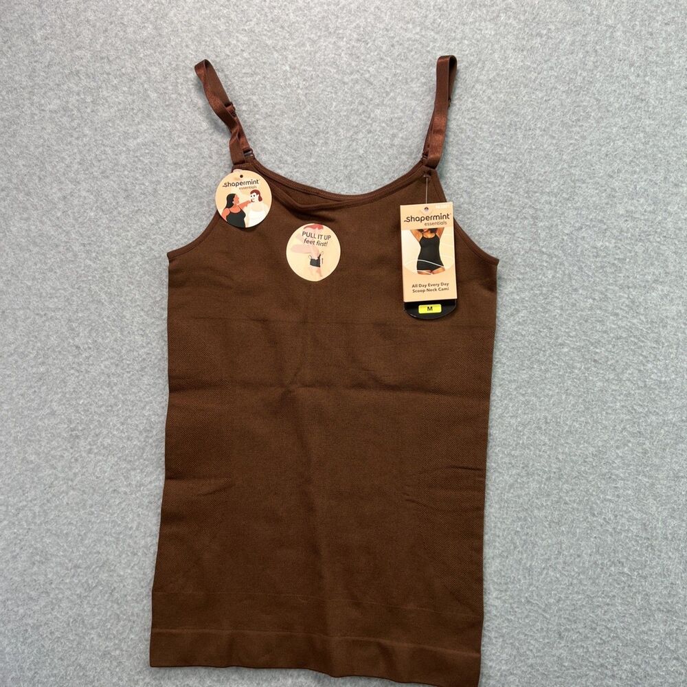 Shaper Mint Essentials All Day Every Day Scoop Neck Cami Medium Brown Shapewear